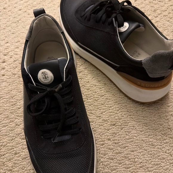 Brunello Cucinelli Black and Gray Men's SneakersBox and dust bag included.